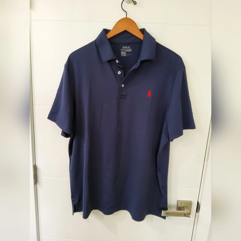Polo by Ralph Performans Lauren Men's Navy Polo Shirt Size M